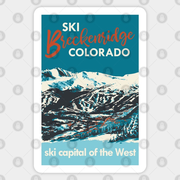 Breckenridge Vintage Ski Poster Sticker by ROEDERcraft